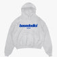 Hoodie "COMFY" Front Logo AshGrey/Blue