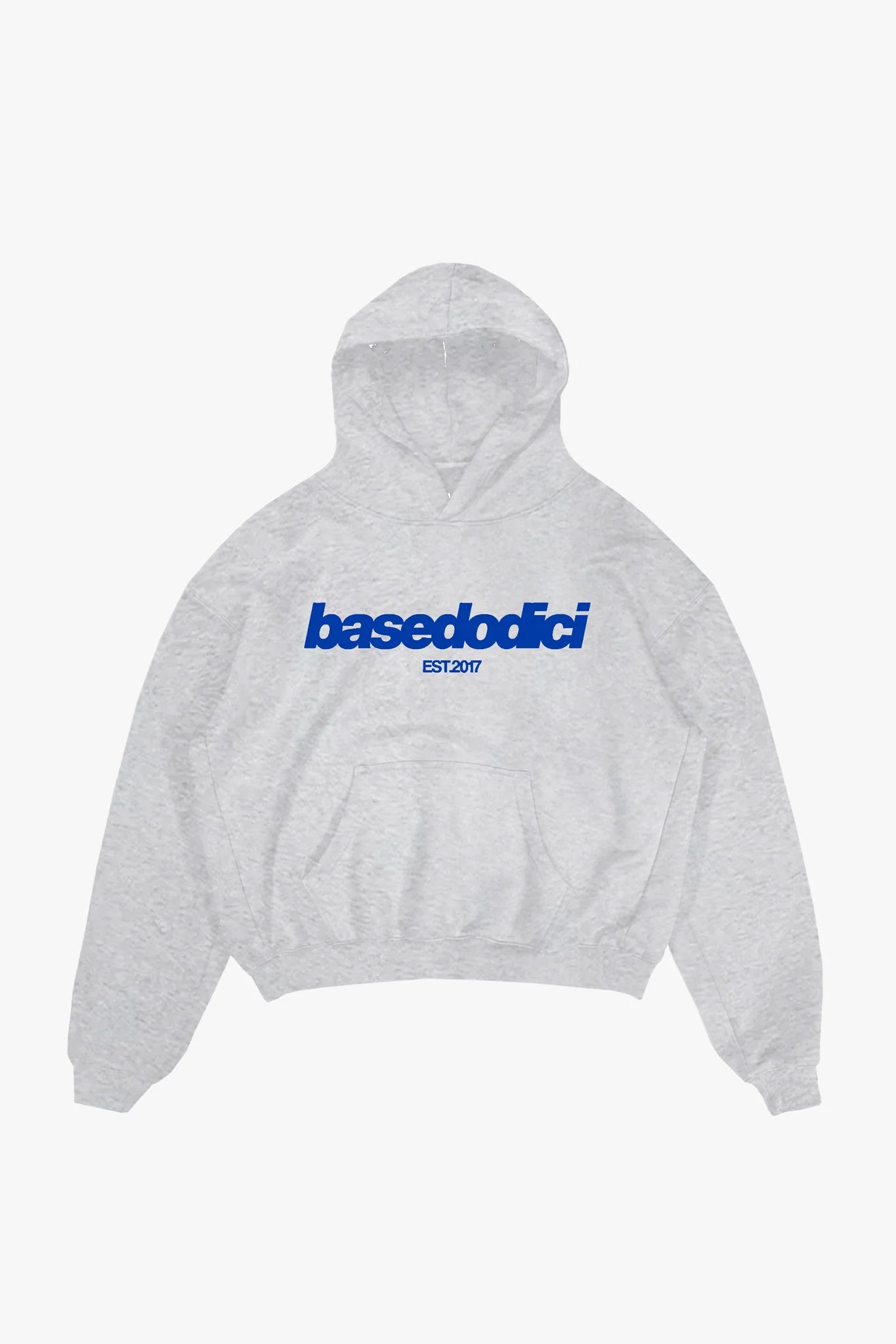 Hoodie "COMFY" Front Logo AshGrey/Blue