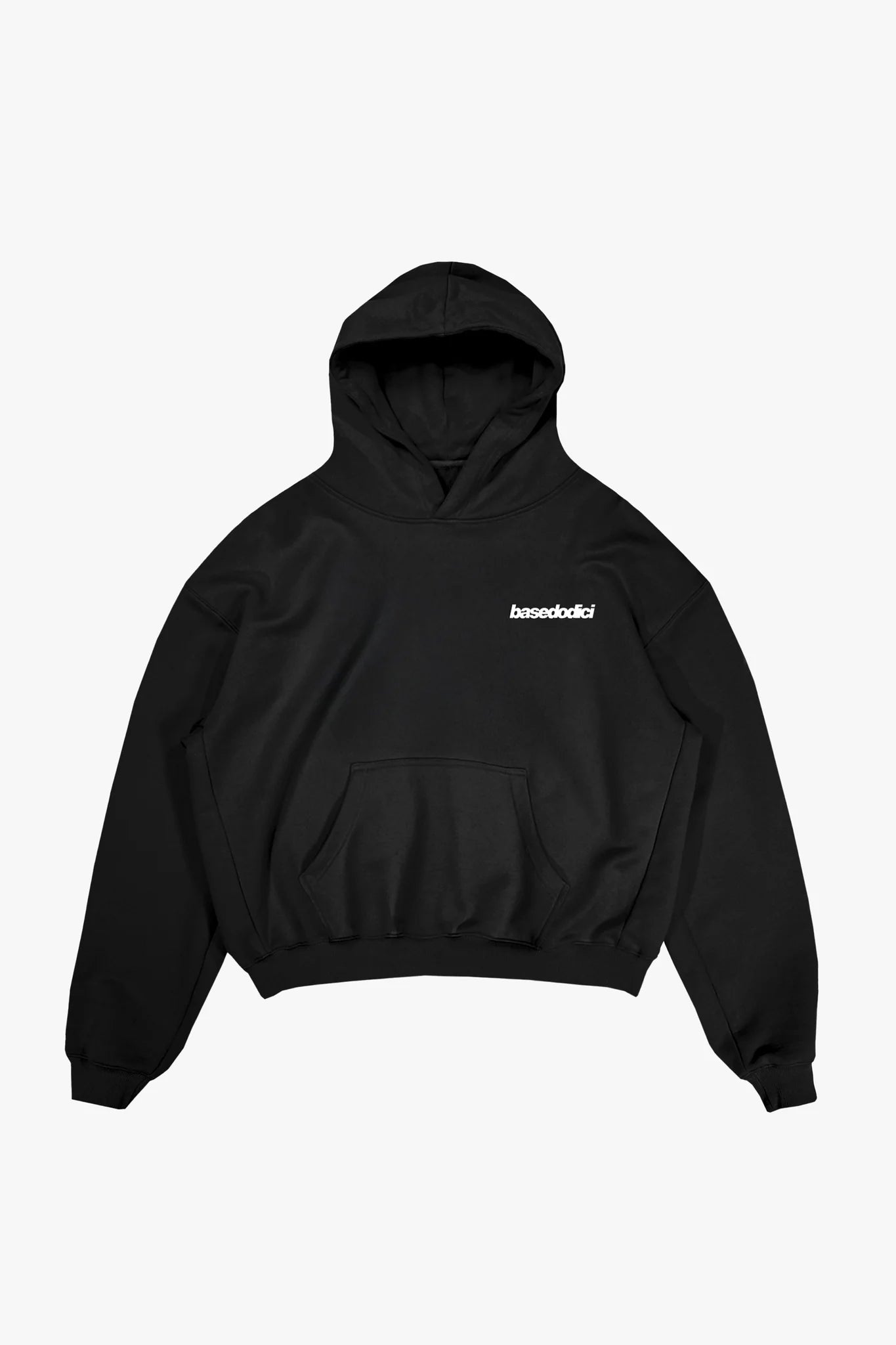 Hoodie "COMFY" Vertical Logo Black/White
