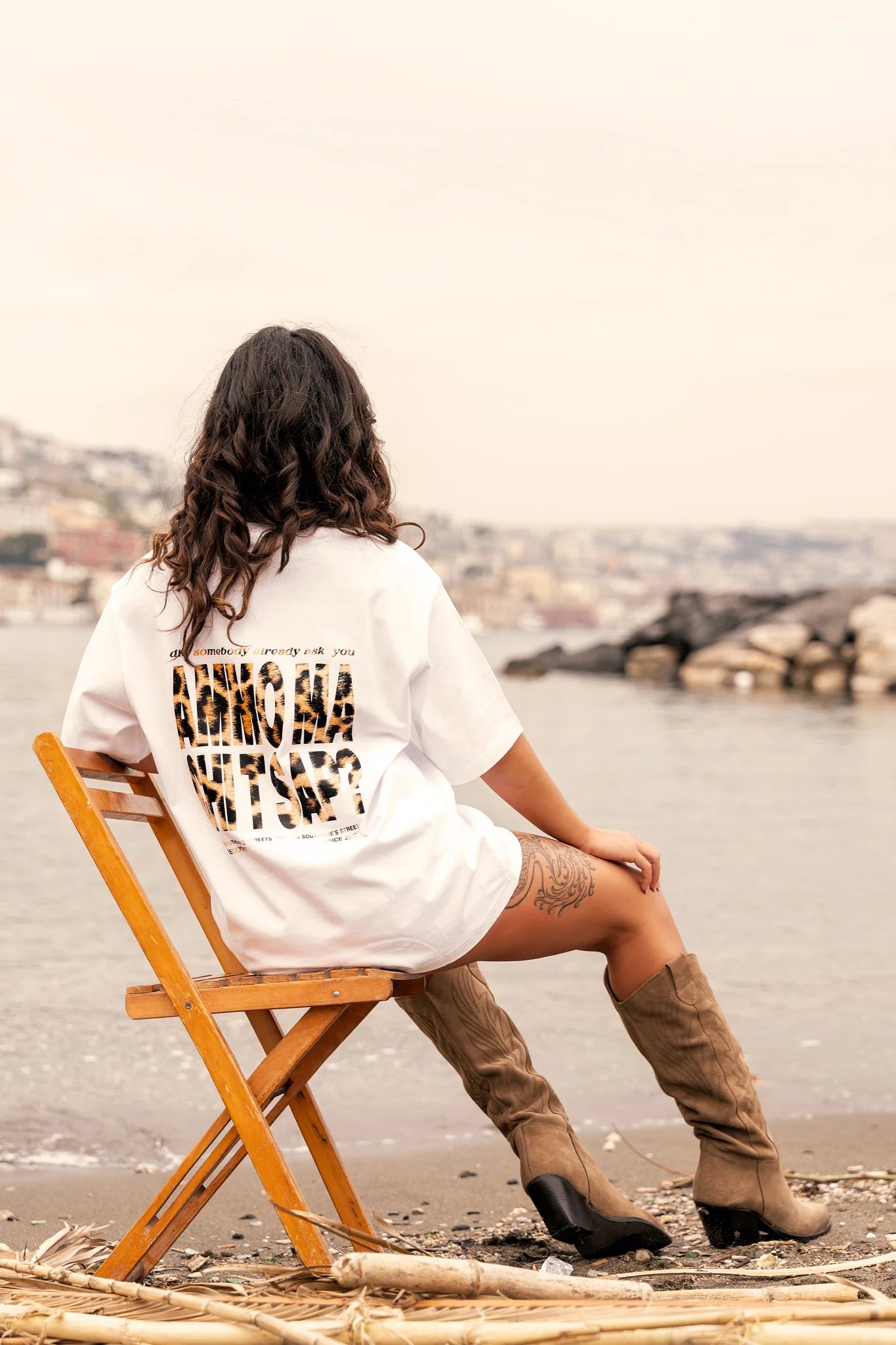 T-Shirt "AMMO" CHI'T'SAP White/Animalier Yellow