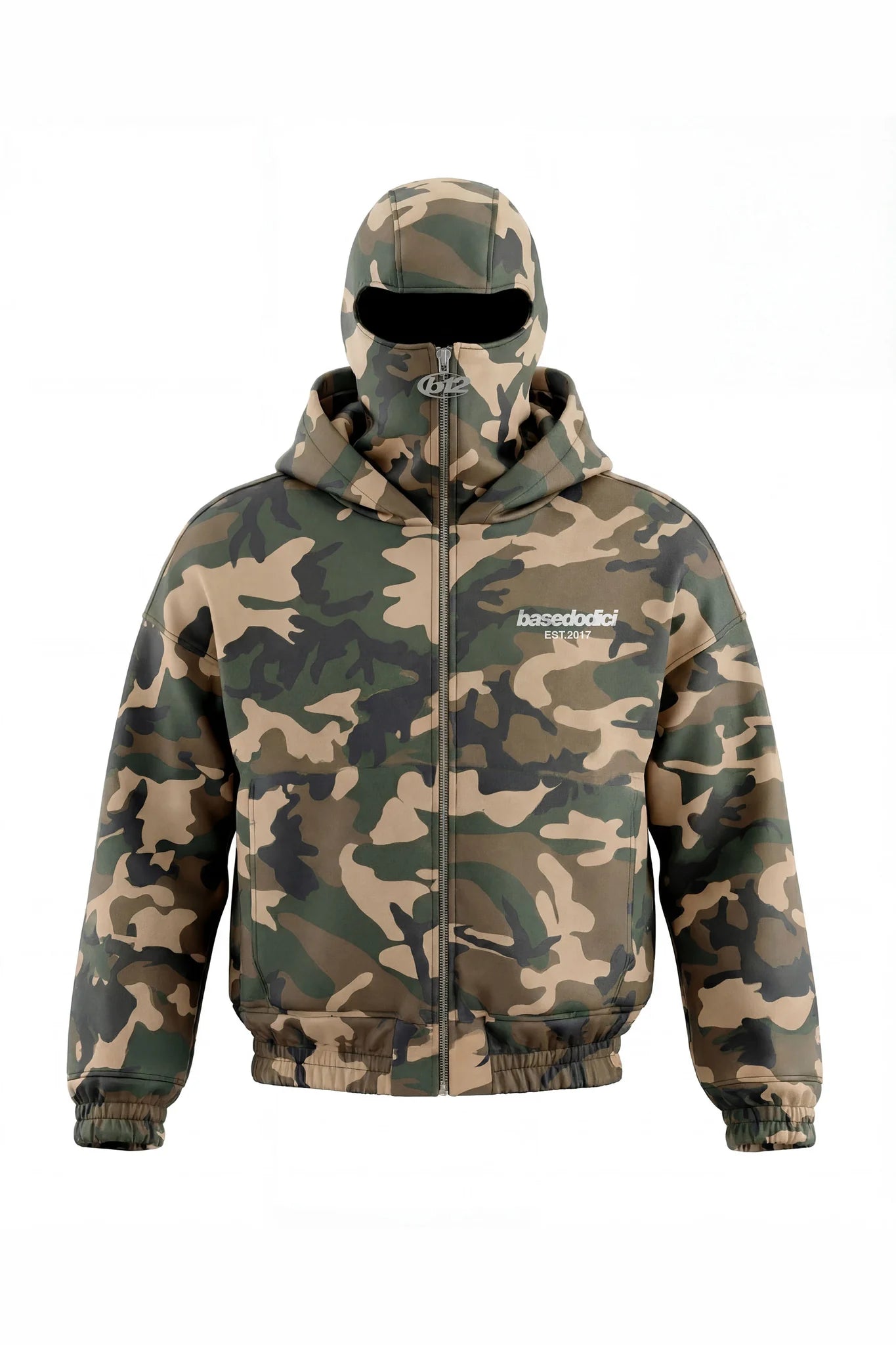 Balaclava Full Zip "DETROIT" Camo Green