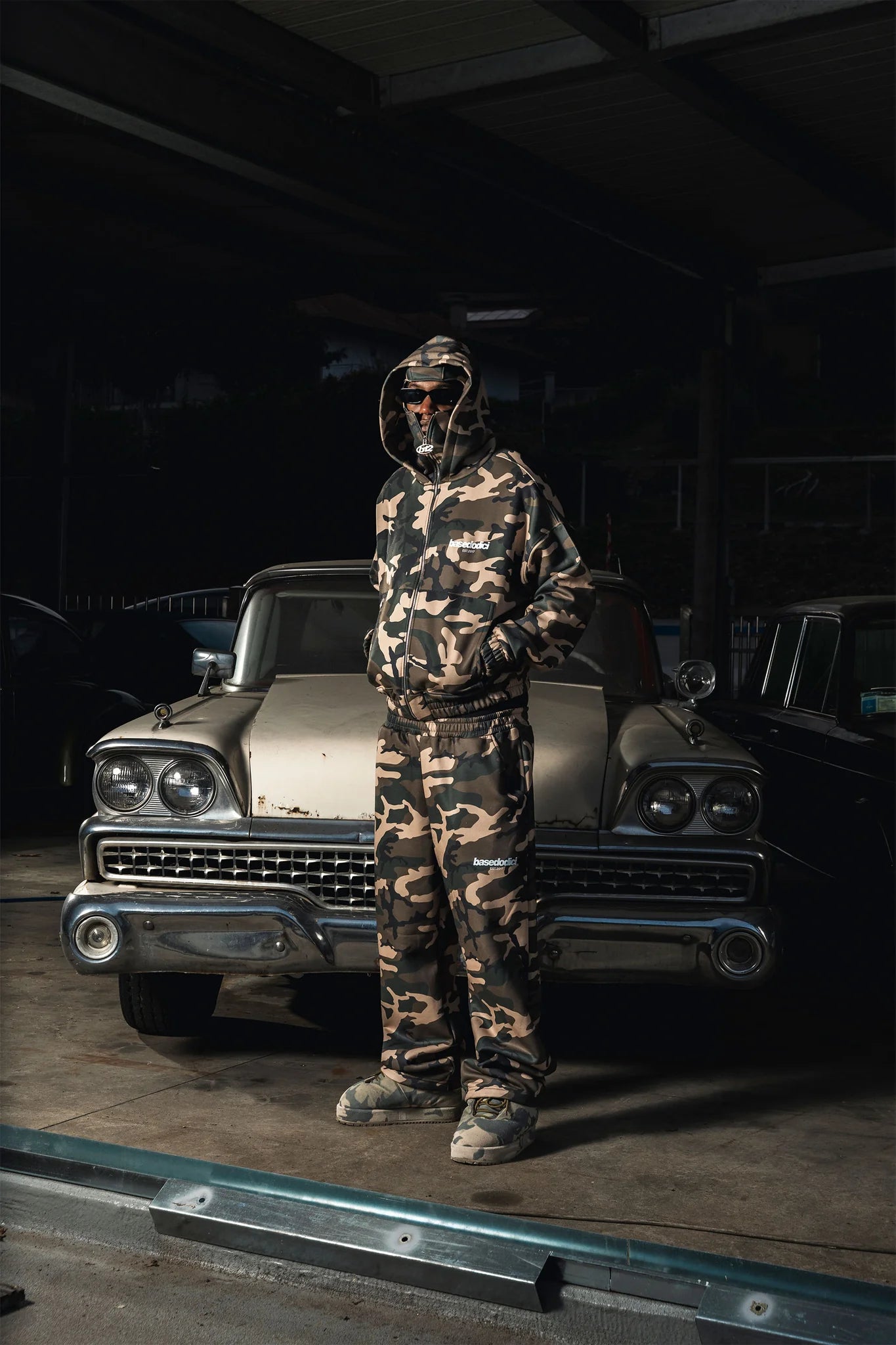 Balaclava Full Zip "DETROIT" Camo Green