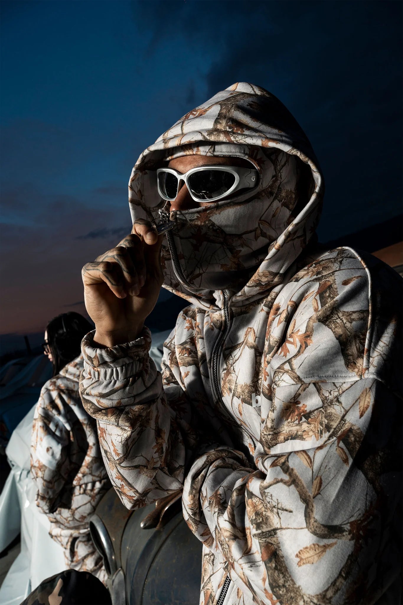 Balaclava Full Zip "DETROIT" Forest Grey