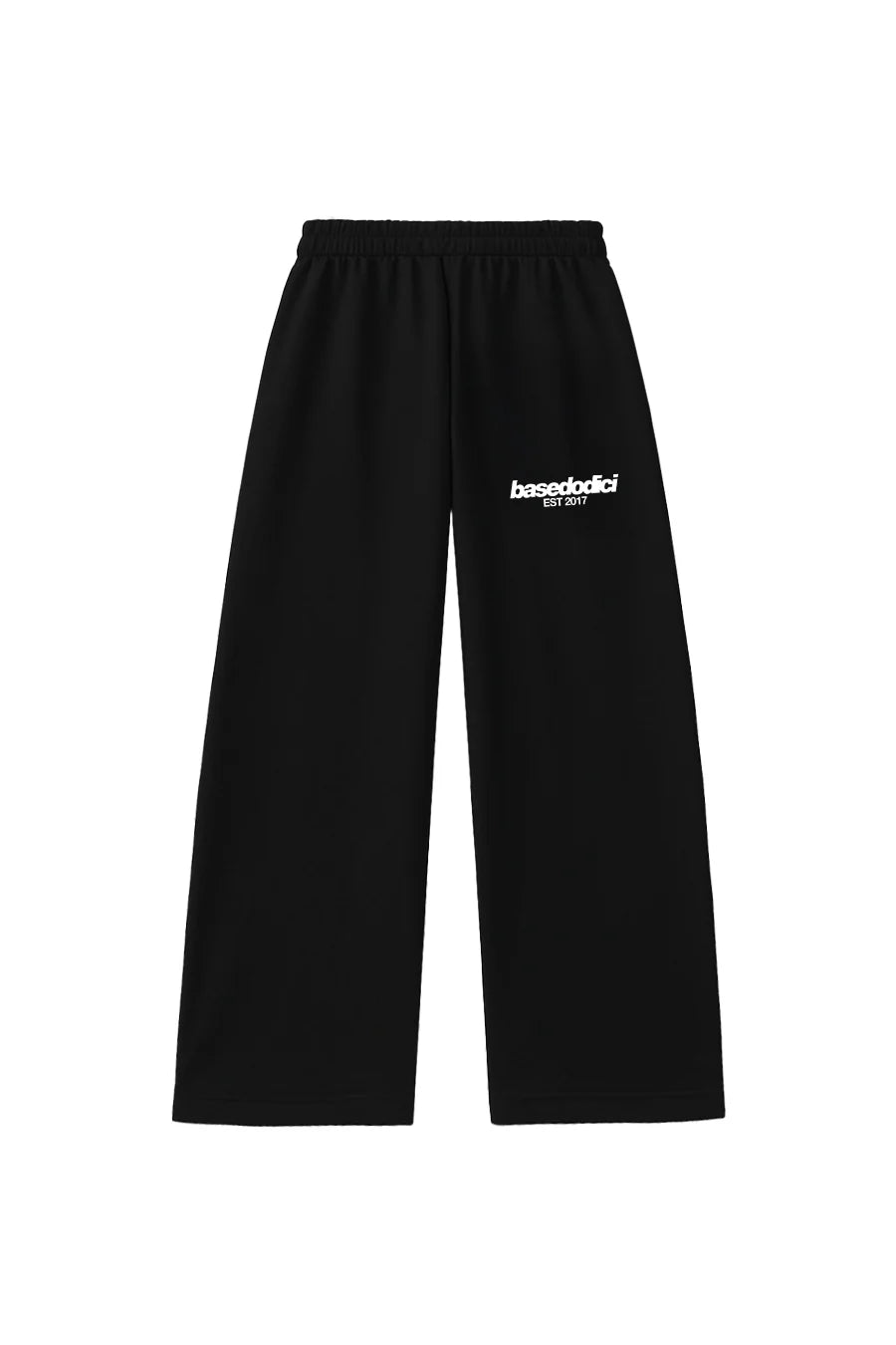 Fleece Pants "COMFY" Front Logo Black/White