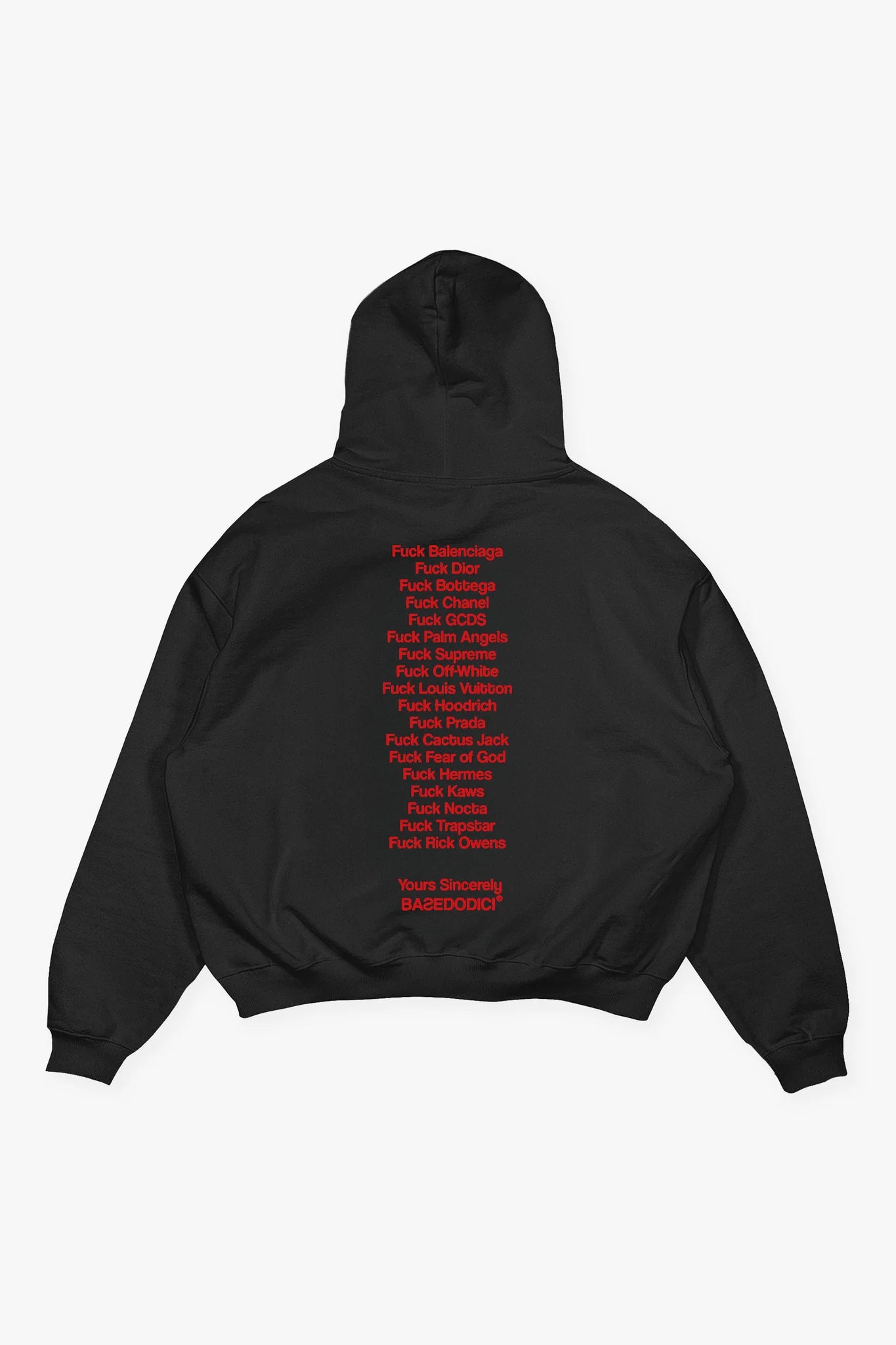 Hoodie "COMFY" FCK Black/Red