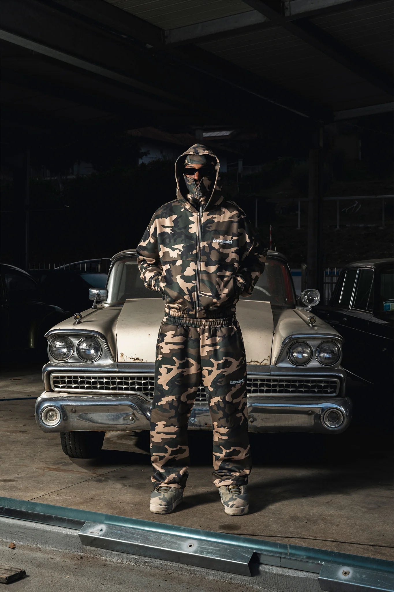 Fleece Pants "DETROIT" Camo Green