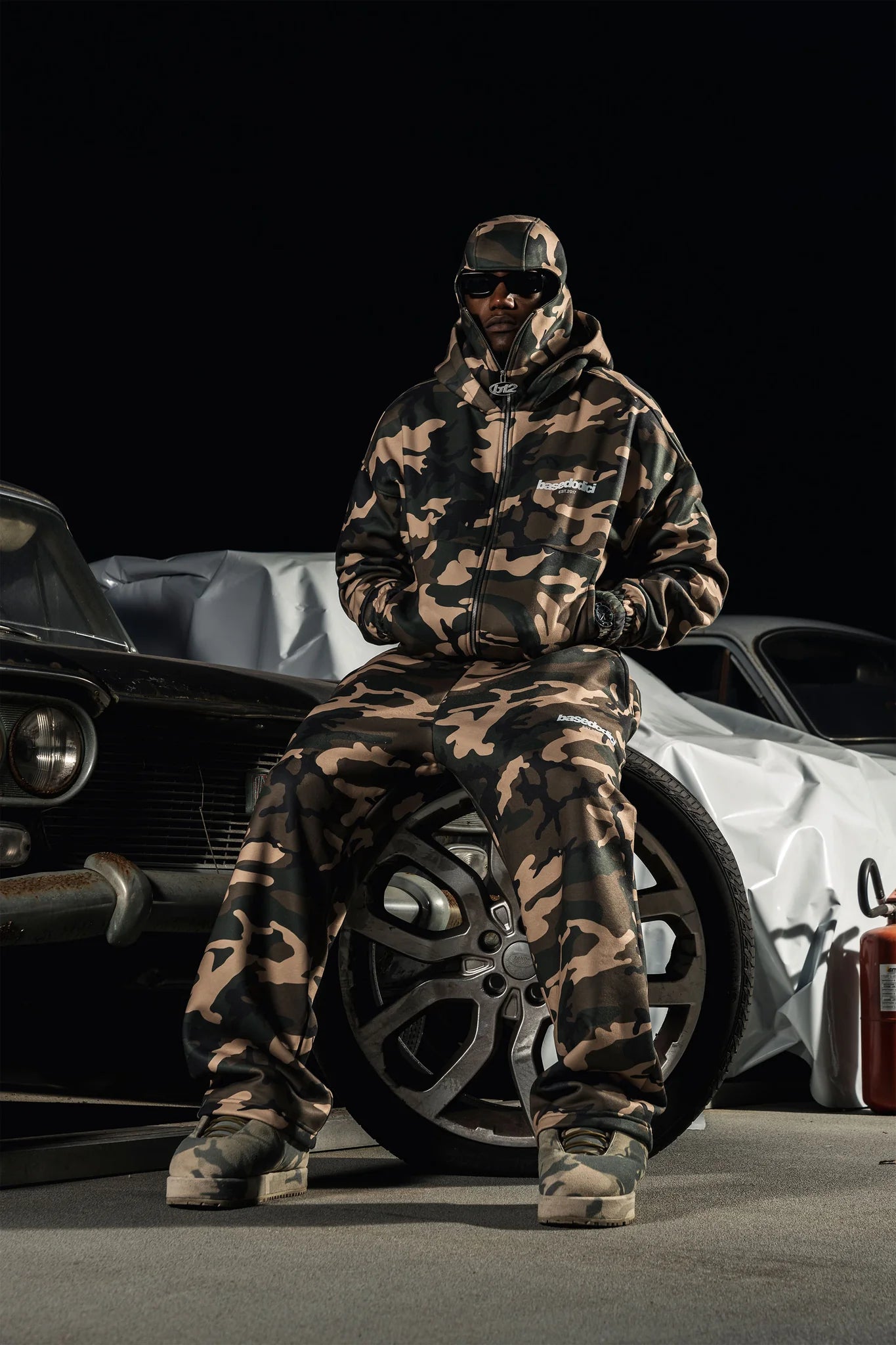 Fleece Pants "DETROIT" Camo Green