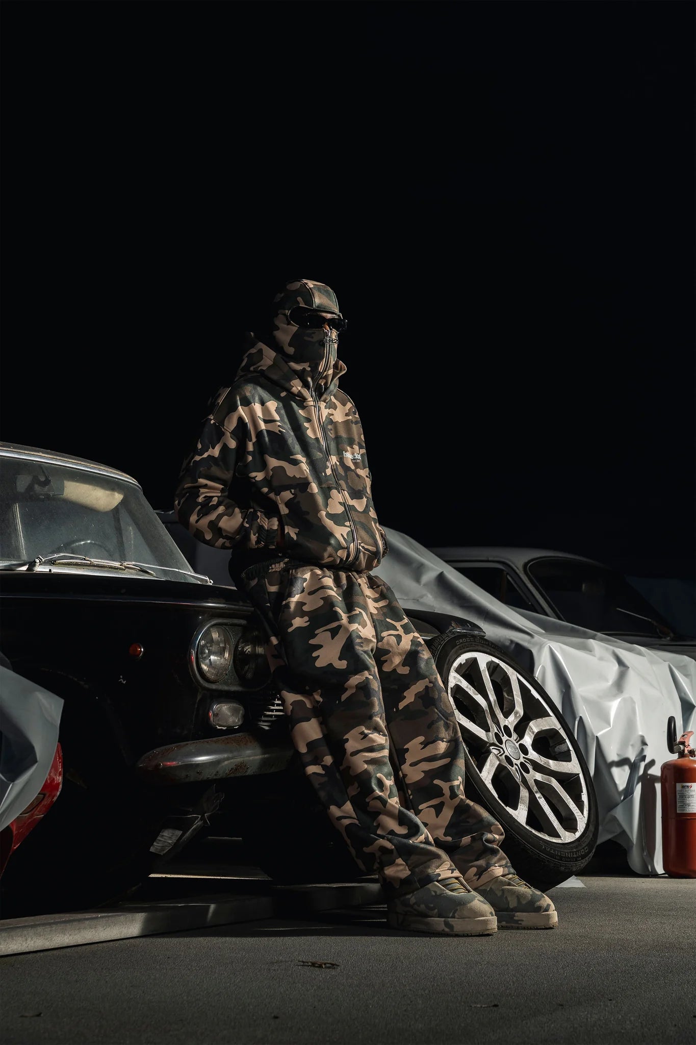 Fleece Pants "DETROIT" Camo Green