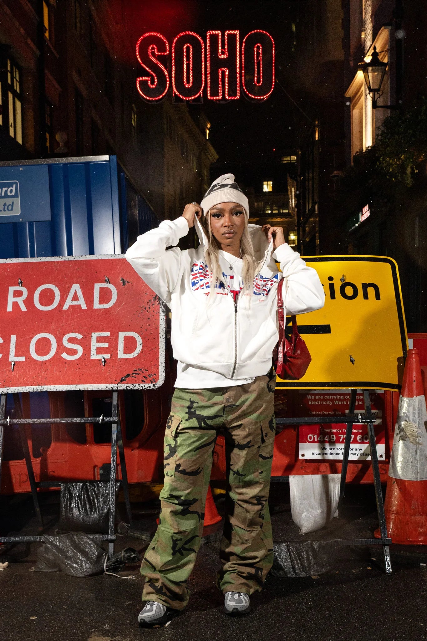 Full Zip "RUDEBOY LDN" CantRush Cream