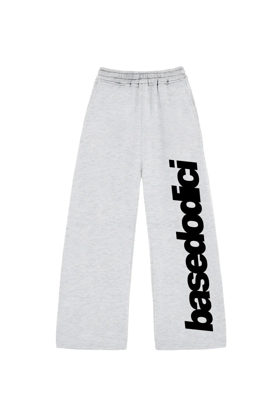Fleece Pants "COMFY" Vertical Logo AshGrey/Black