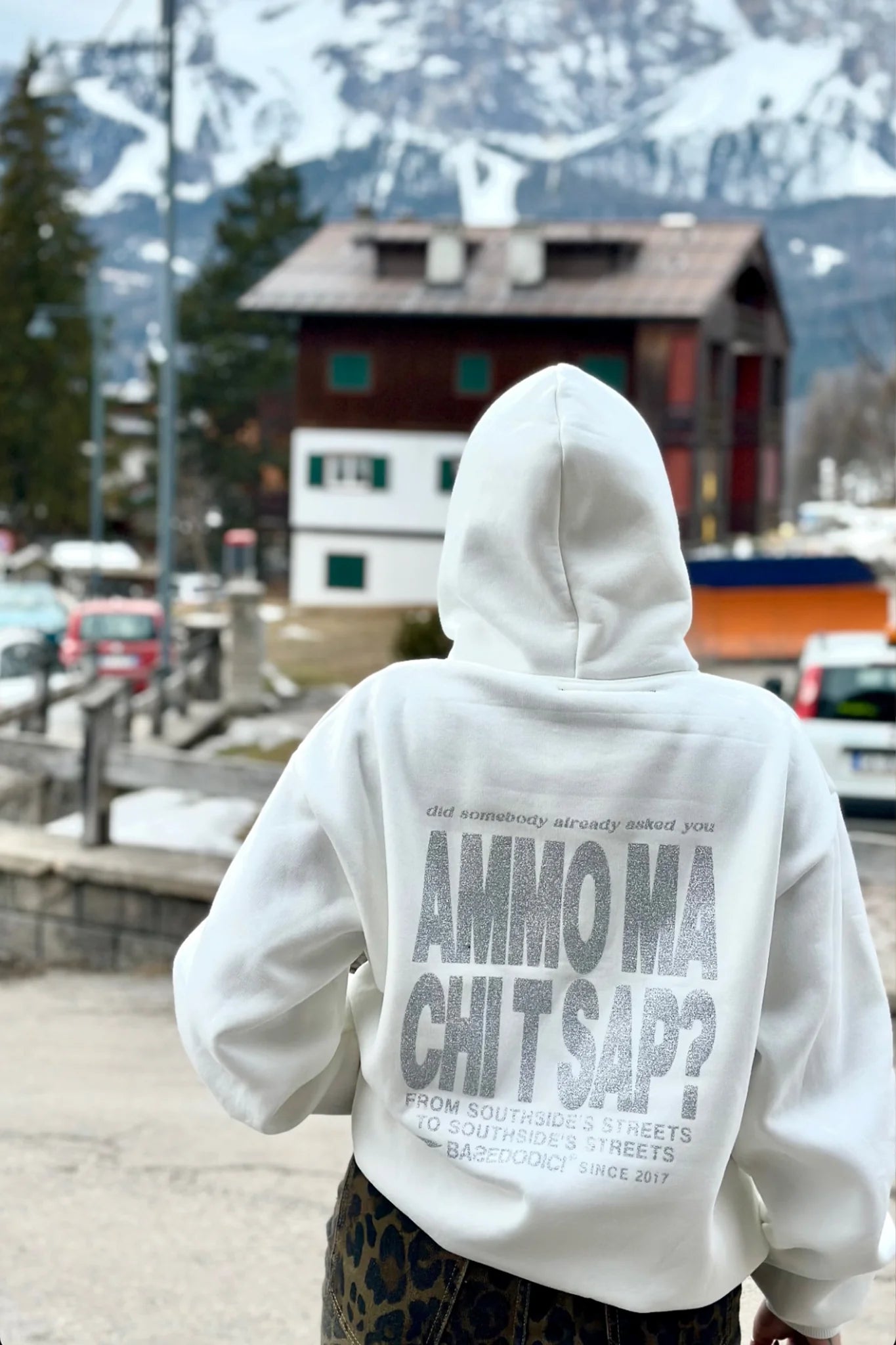 Hoodie "AMMO" CHI'T'SAP White/Glitter