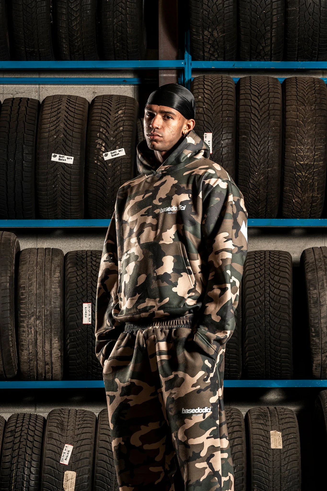 Hoodie "DETROIT" Camo Green