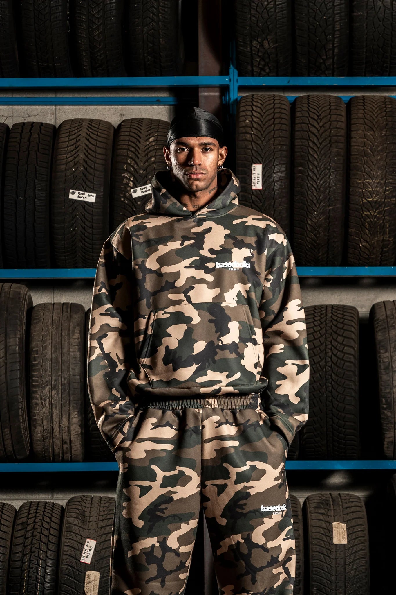 Hoodie "DETROIT" Camo Green