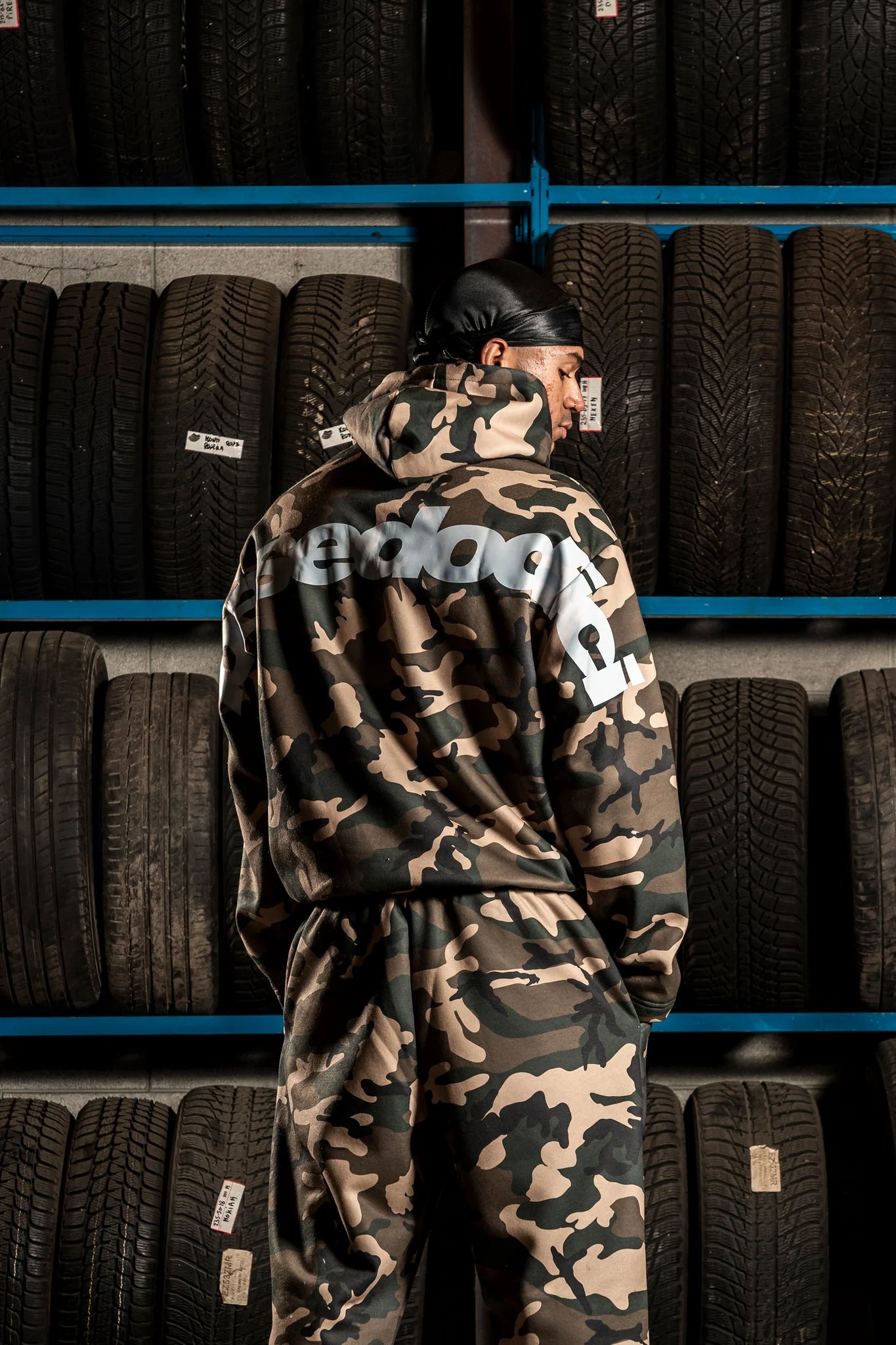Hoodie "DETROIT" Camo Green