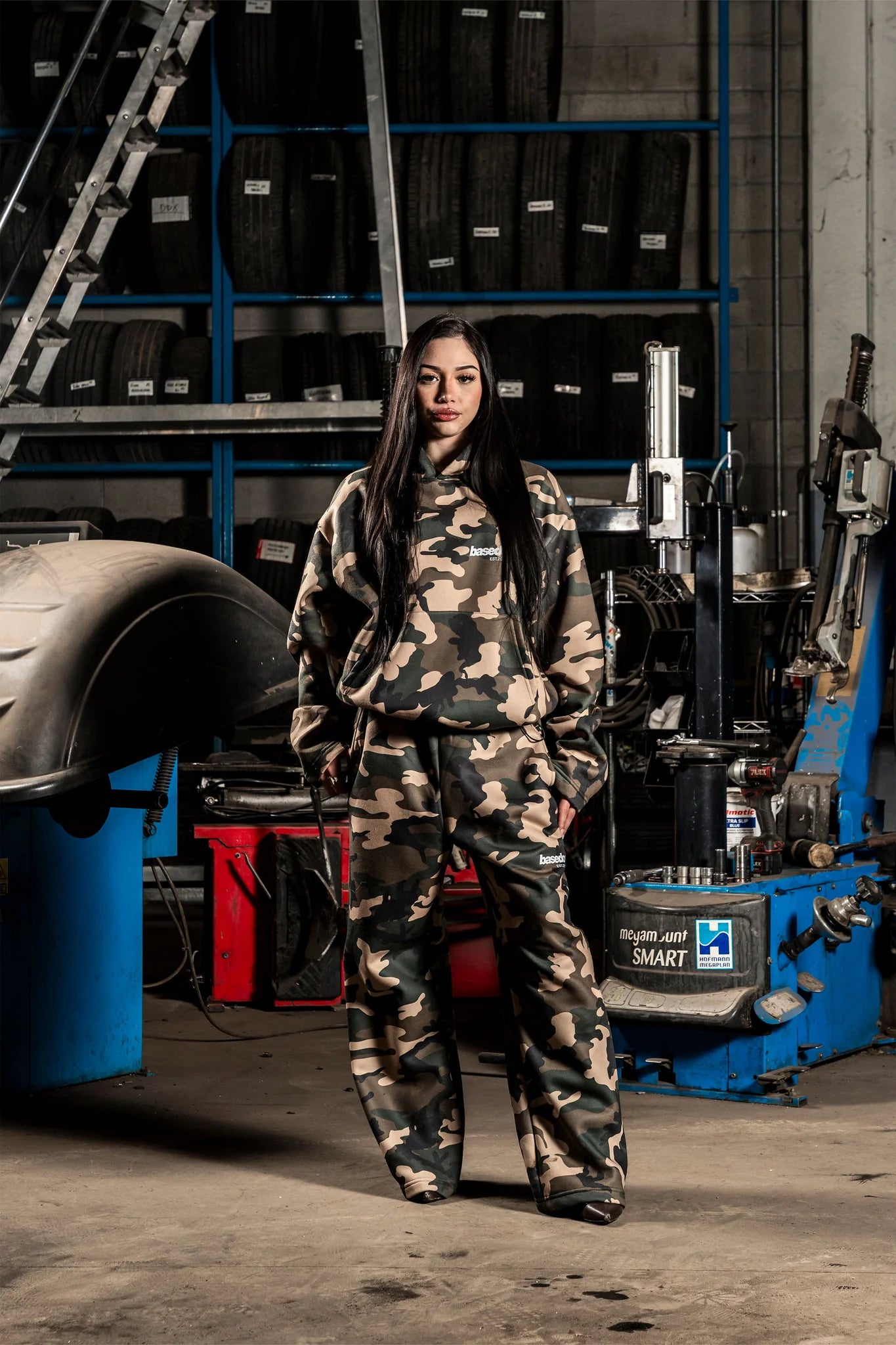 Hoodie "DETROIT" Camo Green