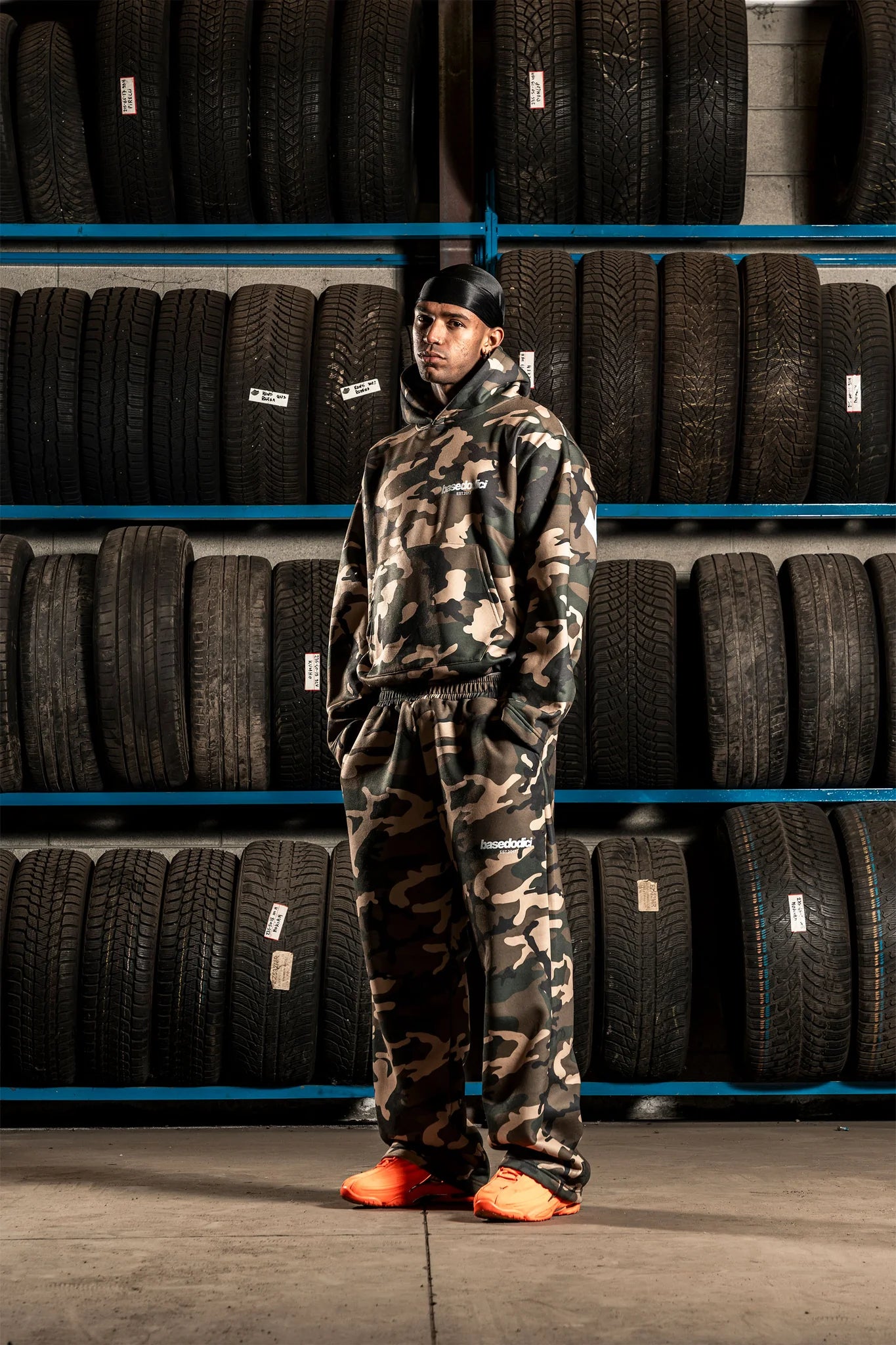 Hoodie "DETROIT" Camo Green