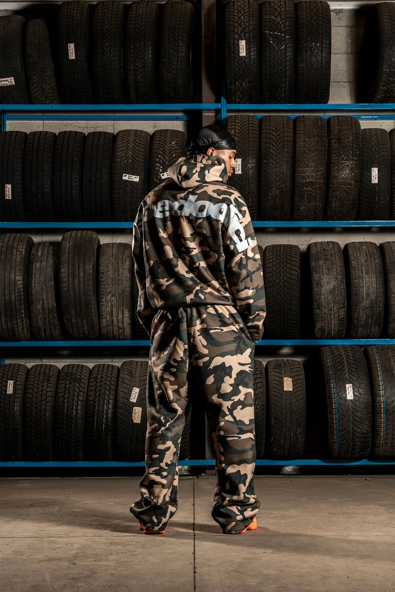 Hoodie "DETROIT" Camo Green