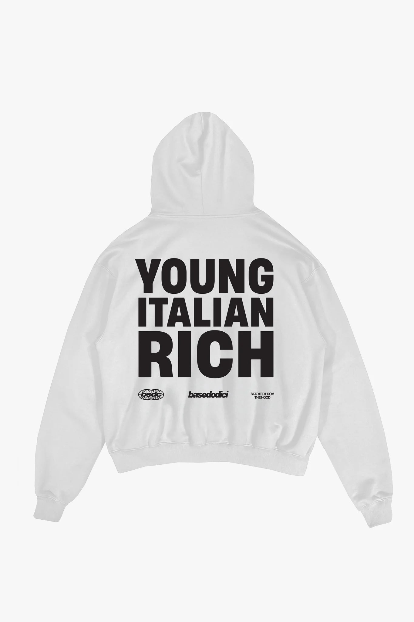 Hoodie "WORLD TOUR" Italian Rich White