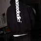 Hoodie "COMFY" Vertical Logo Black/White