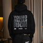 Hoodie "WORLD TOUR" Italian Rich Black/Strass