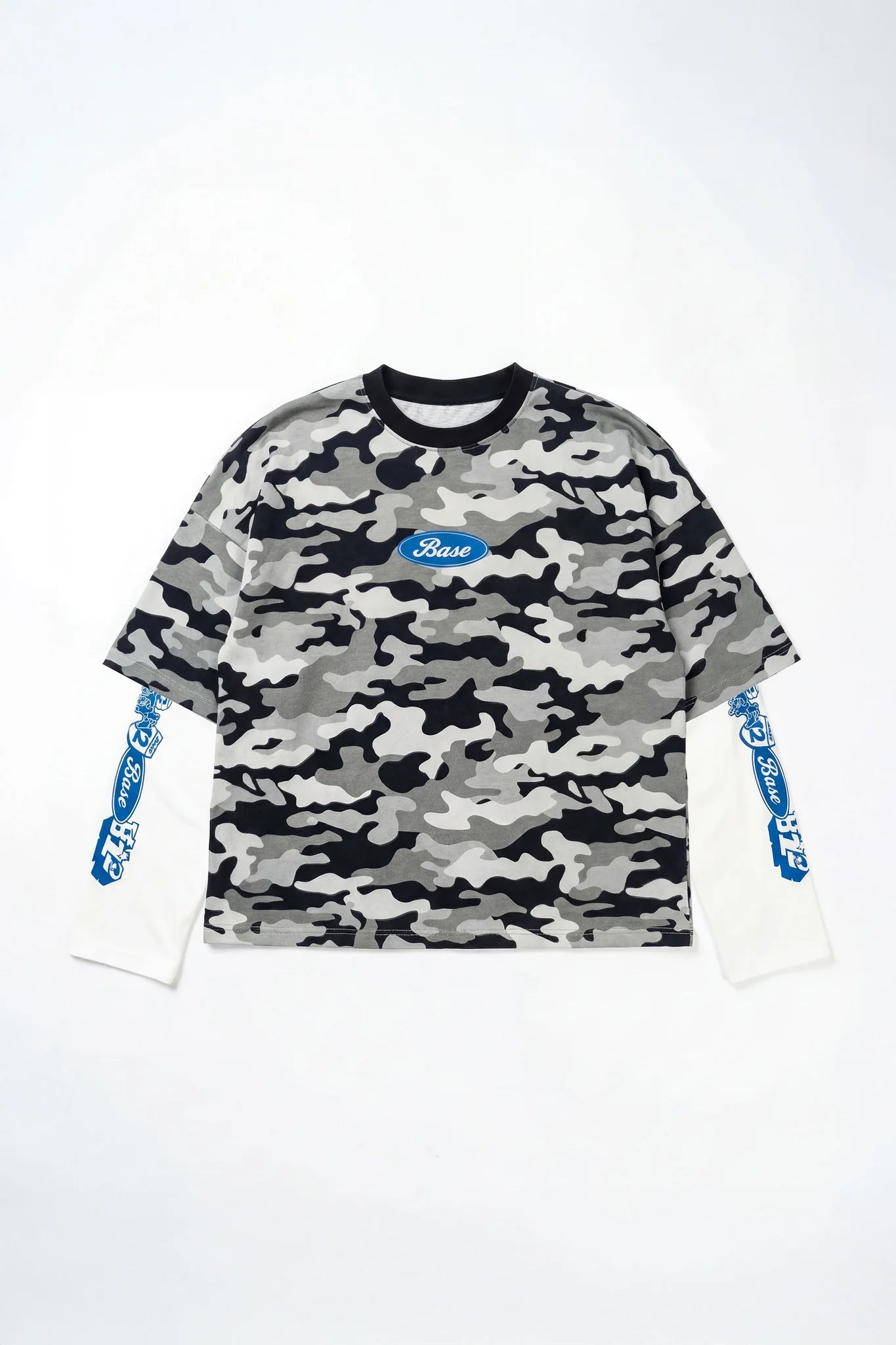 Longsleeve "DETROIT" Camo Grey