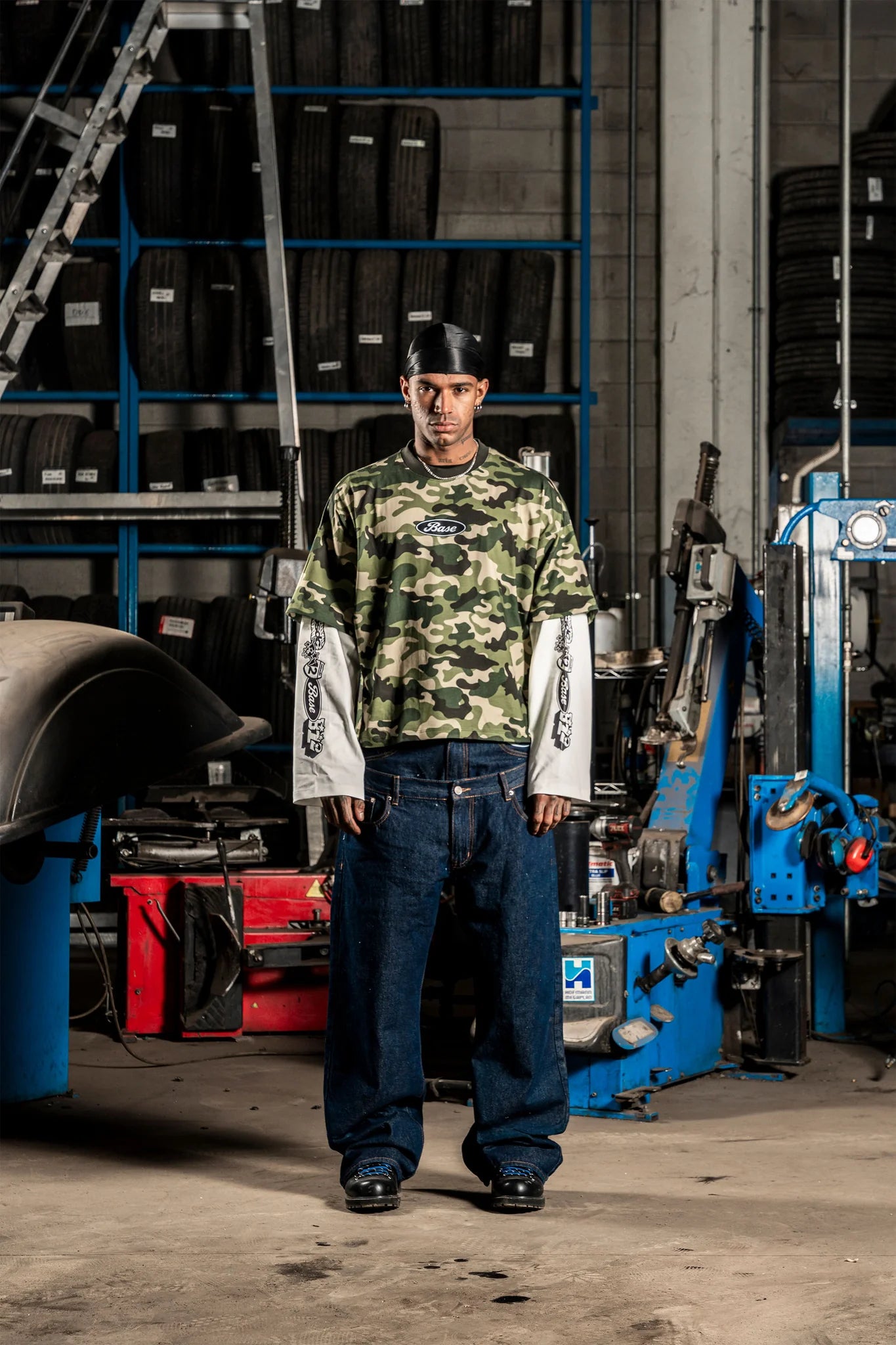 Longsleeve "DETROIT" Camo Green