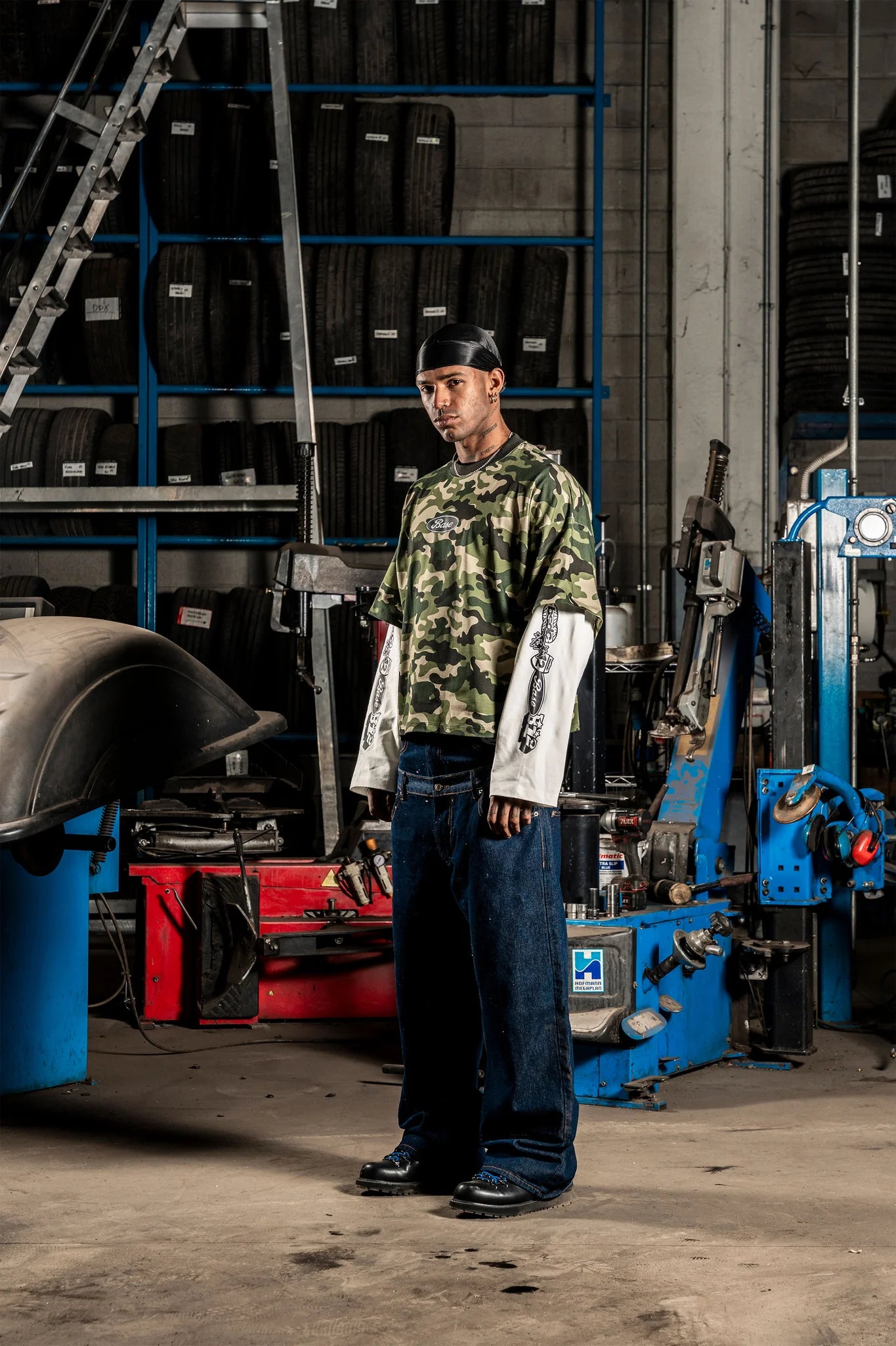 Longsleeve "DETROIT" Camo Green