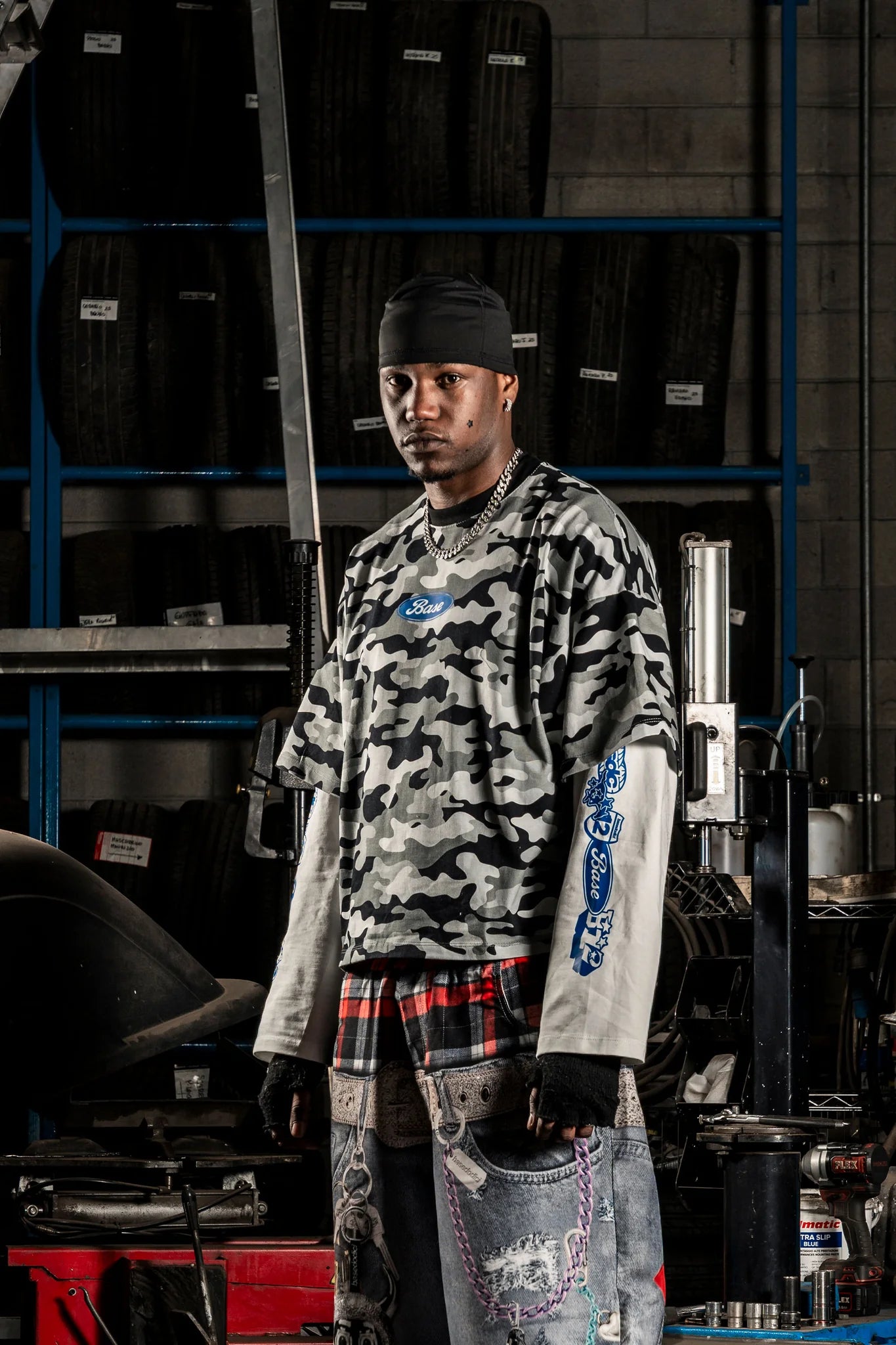 Longsleeve "DETROIT" Camo Grey