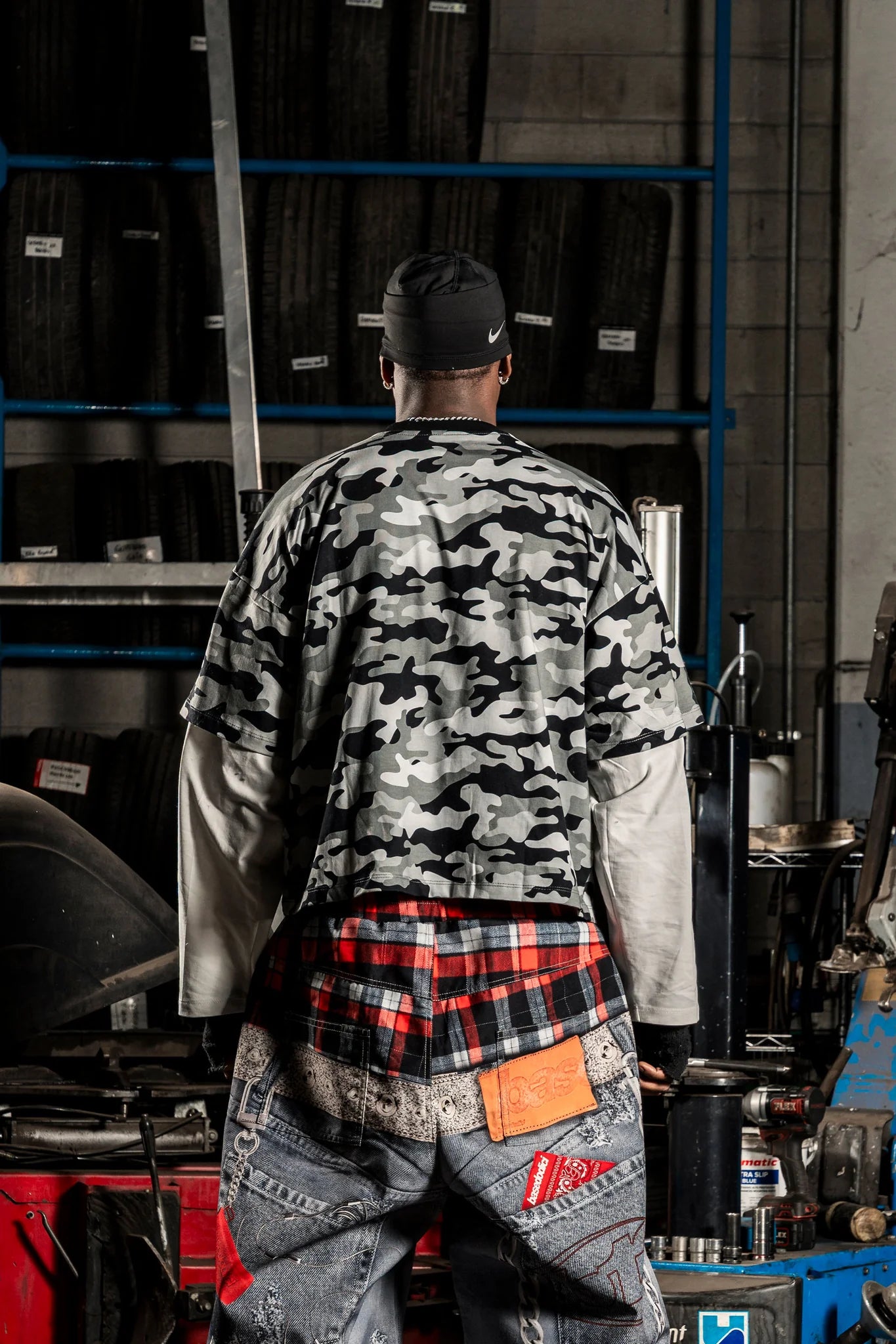 Longsleeve "DETROIT" Camo Grey