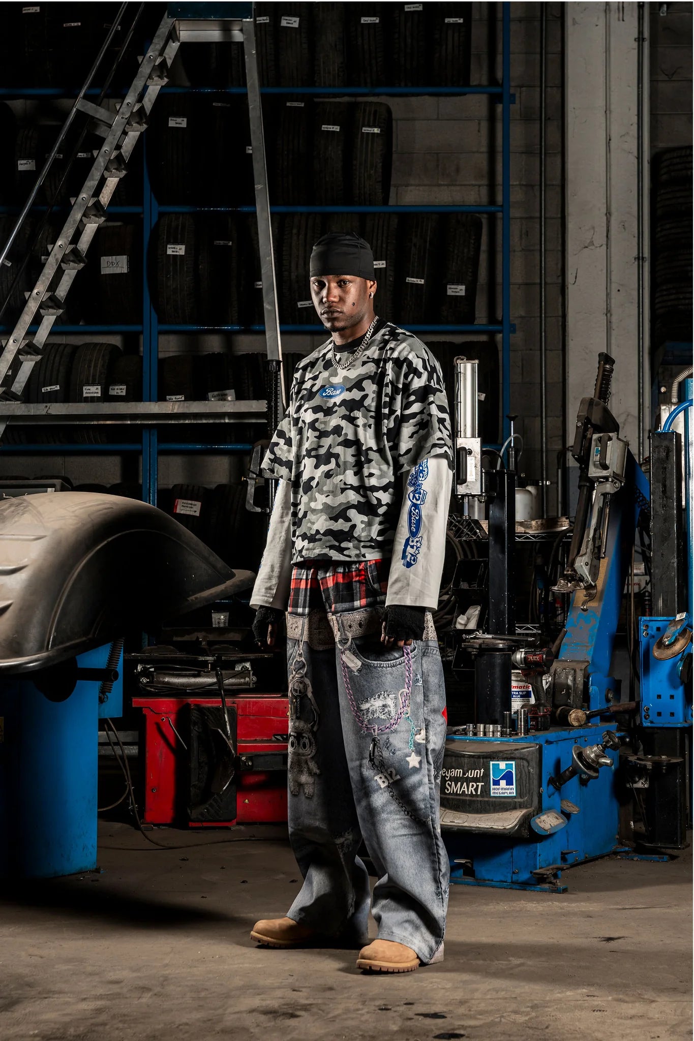 Longsleeve "DETROIT" Camo Grey