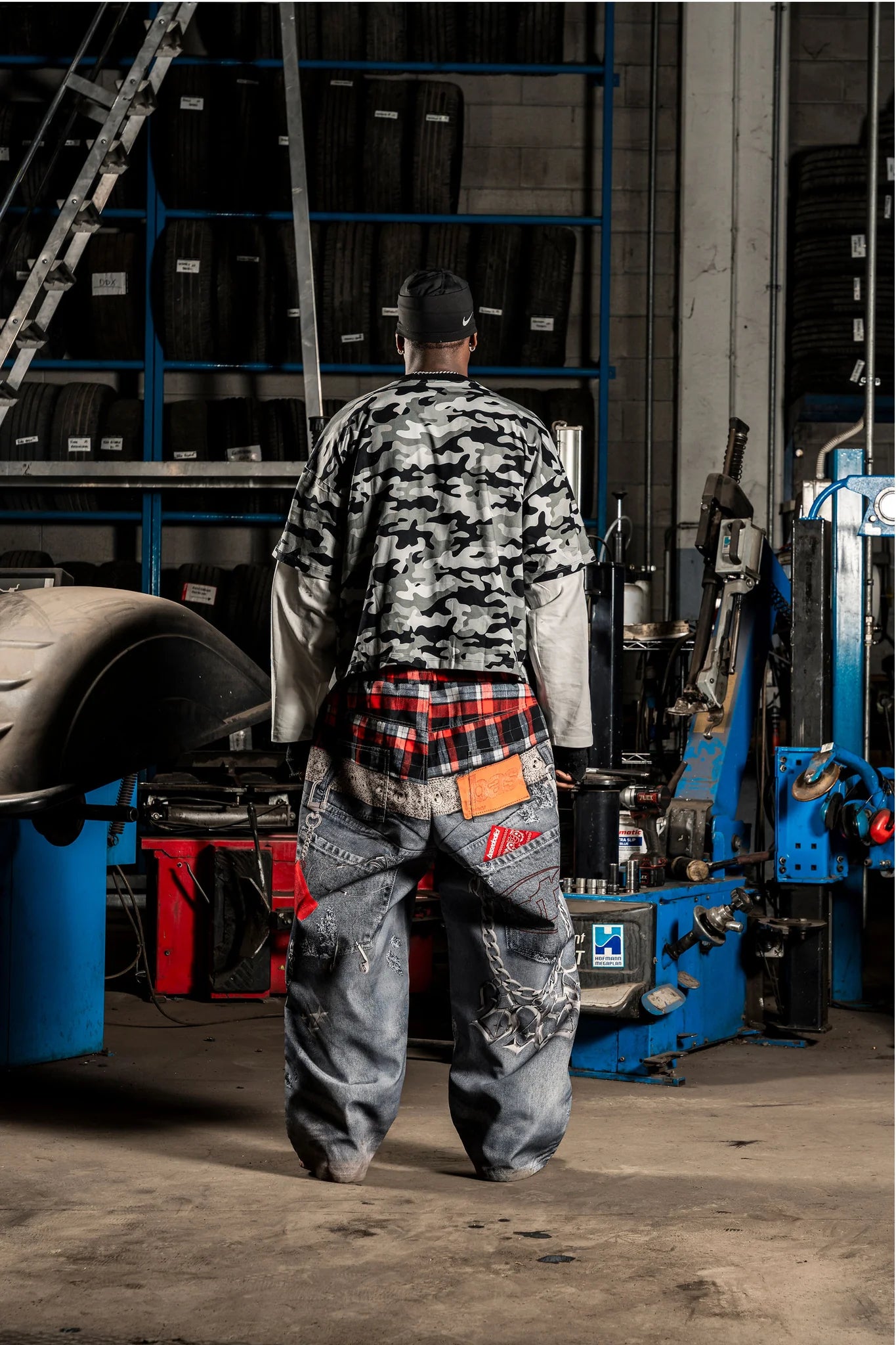 Longsleeve "DETROIT" Camo Grey