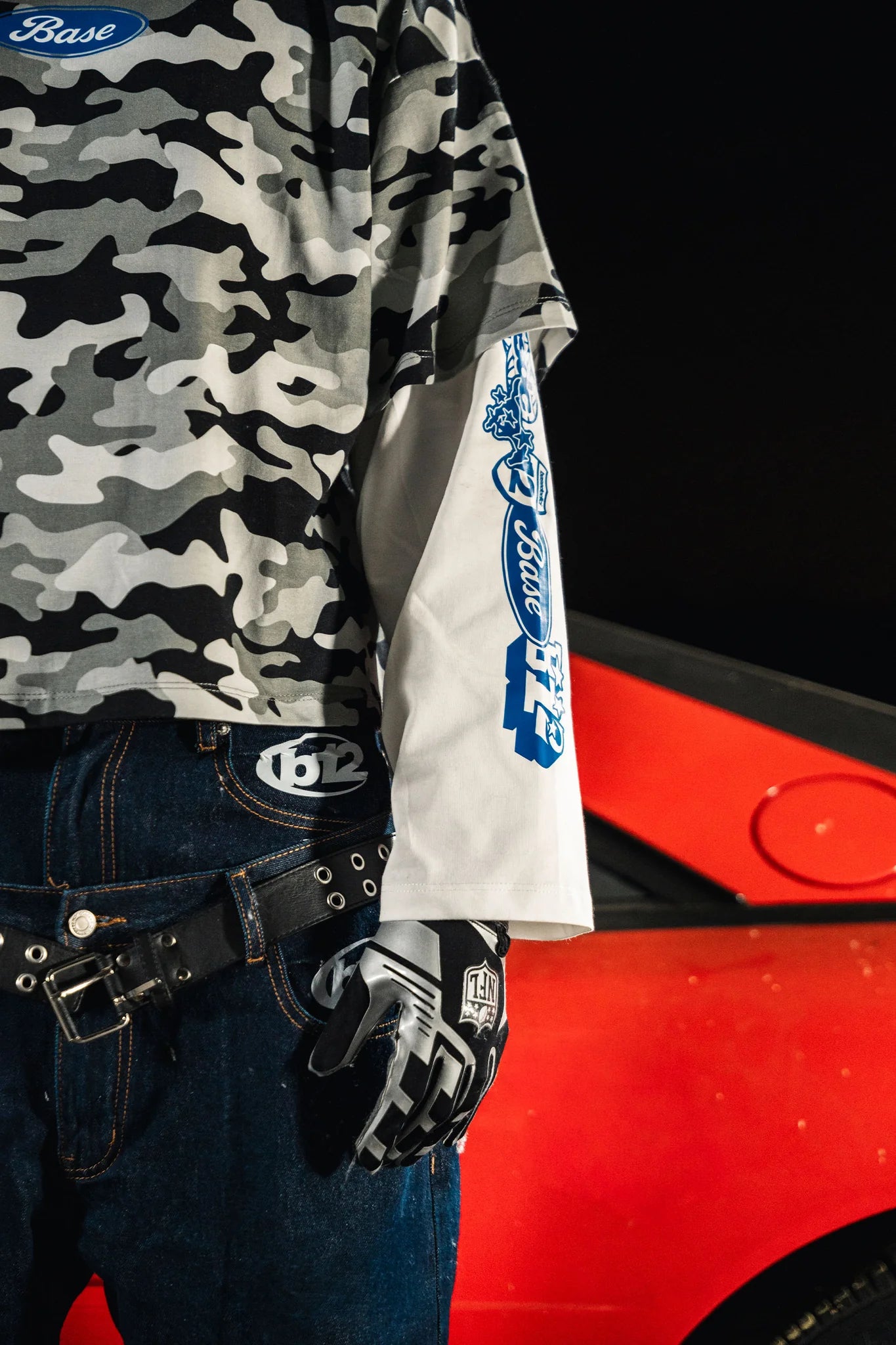 Longsleeve "DETROIT" Camo Grey