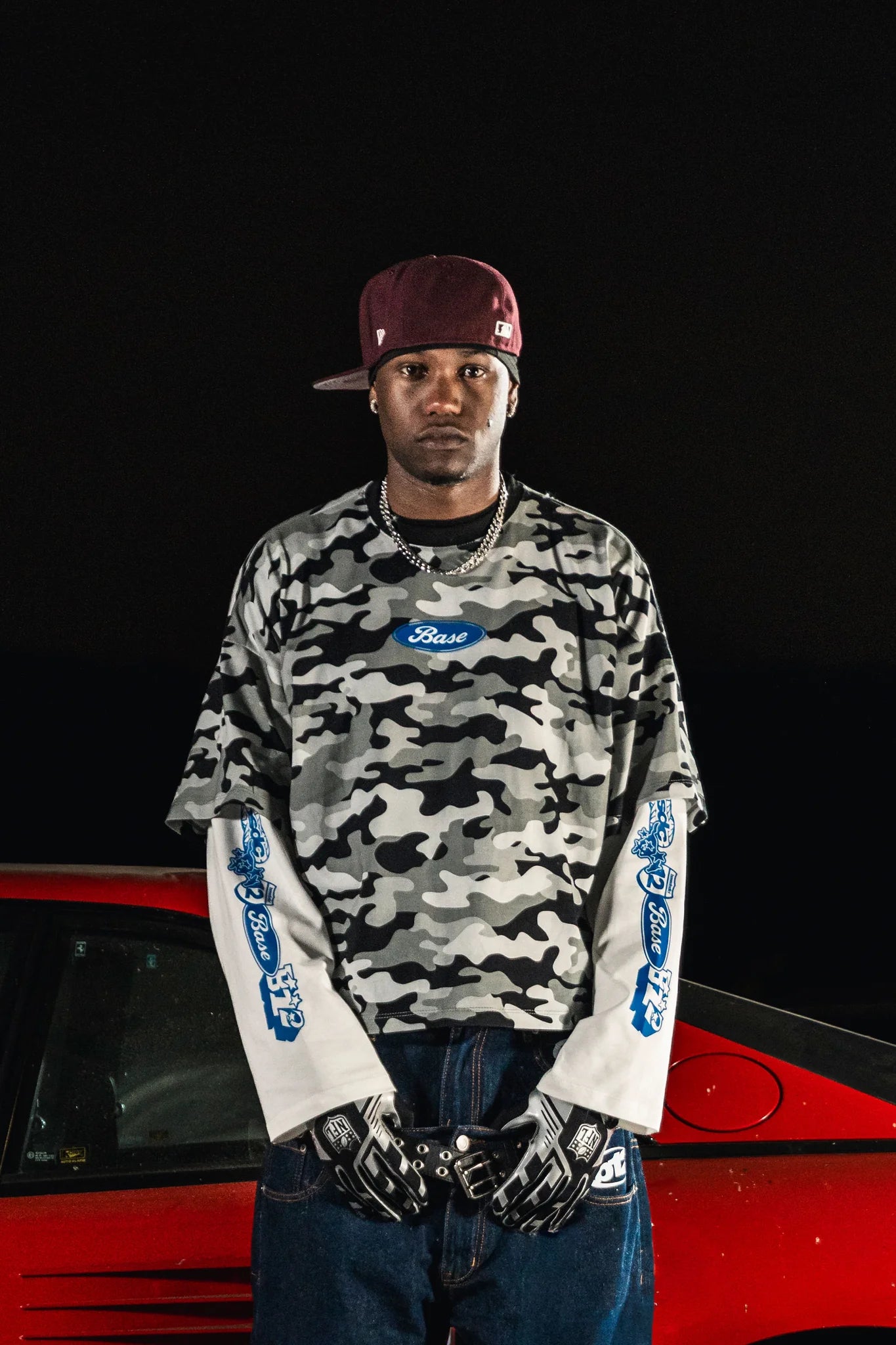 Longsleeve "DETROIT" Camo Grey