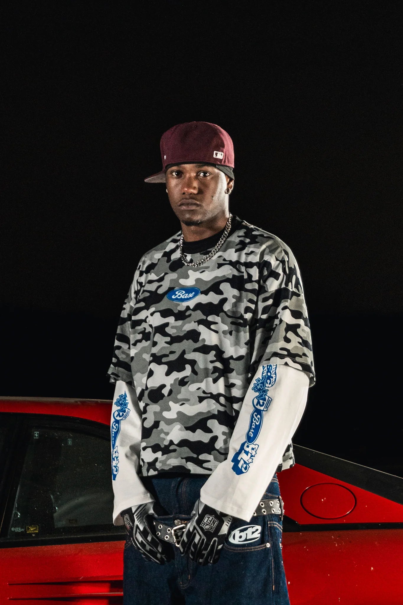 Longsleeve "DETROIT" Camo Grey