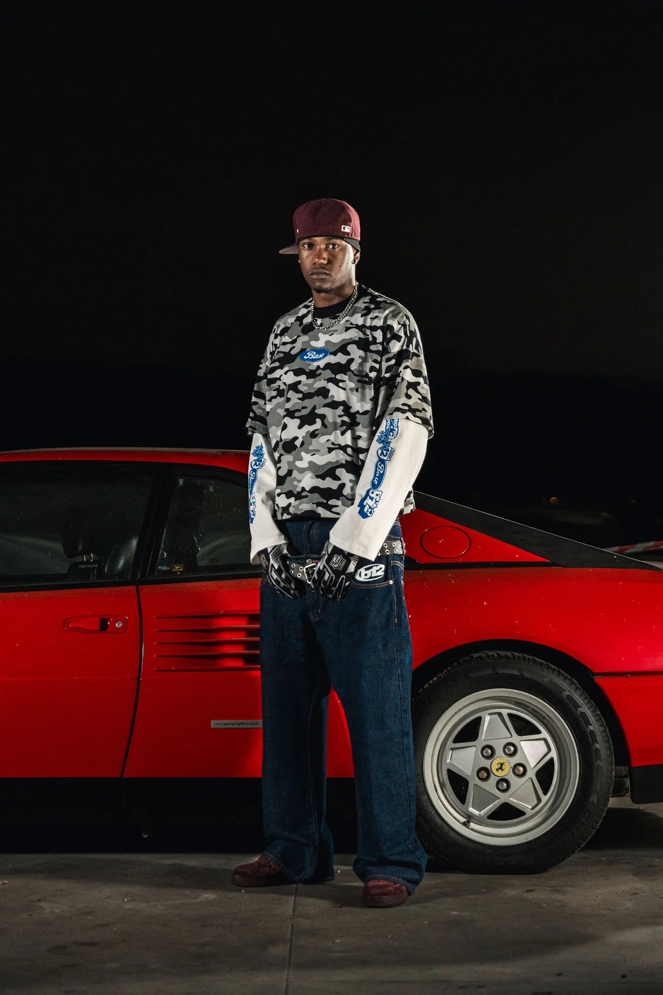 Longsleeve "DETROIT" Camo Grey