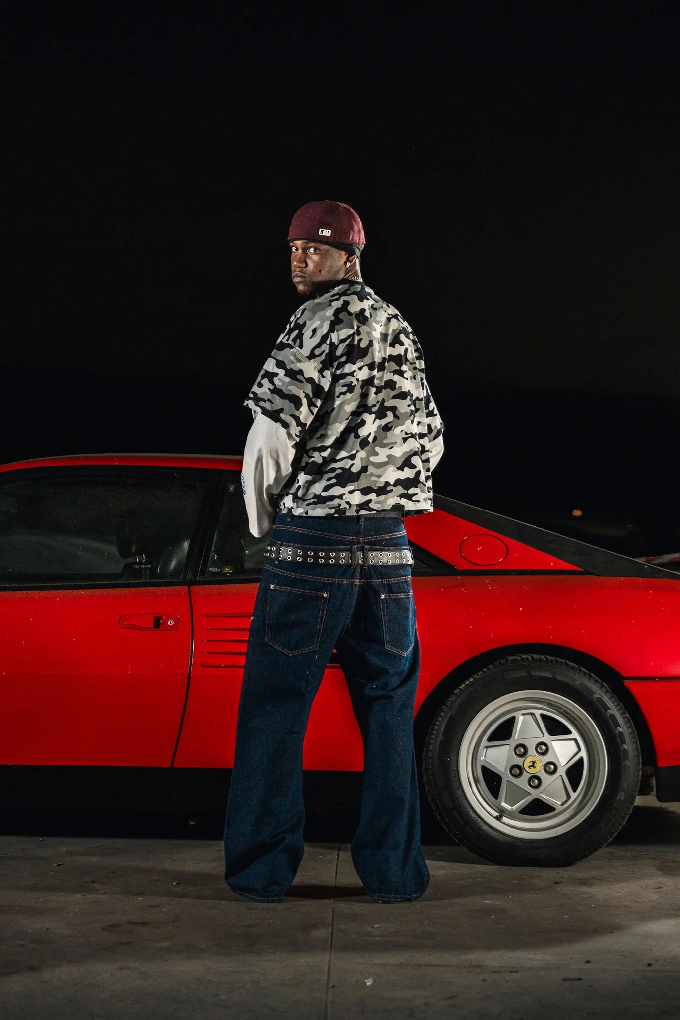 Longsleeve "DETROIT" Camo Grey