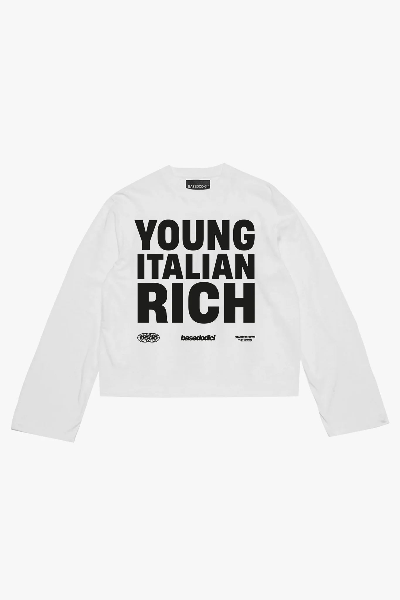 Longsleeve "WORLD TOUR" Italian Rich White\Black