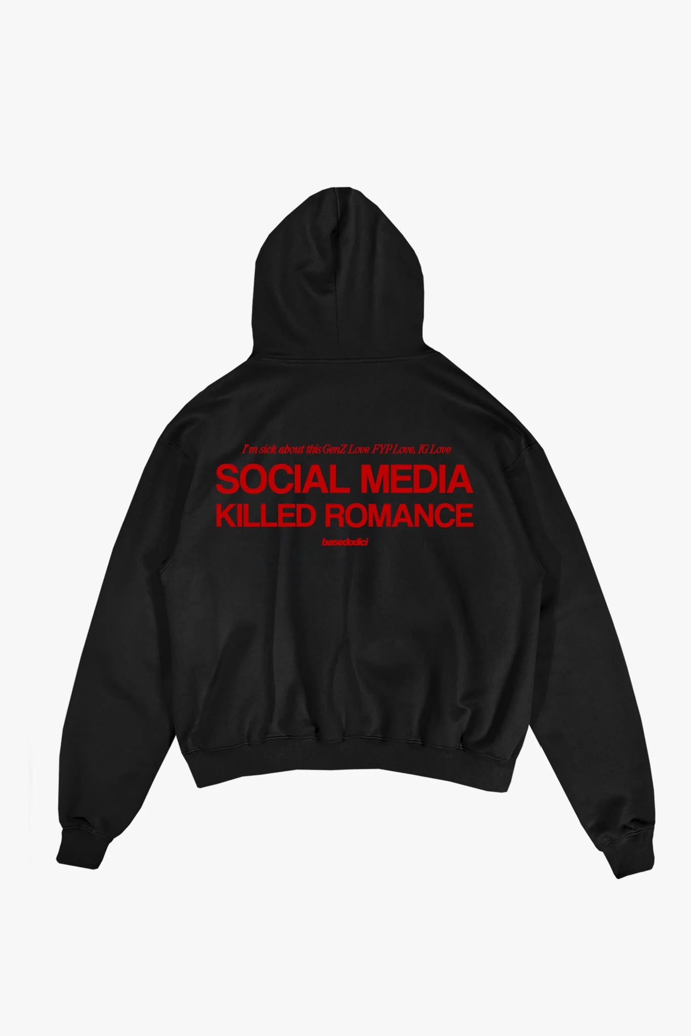 Hoodie "KILLED ROMANCE" Black/Red