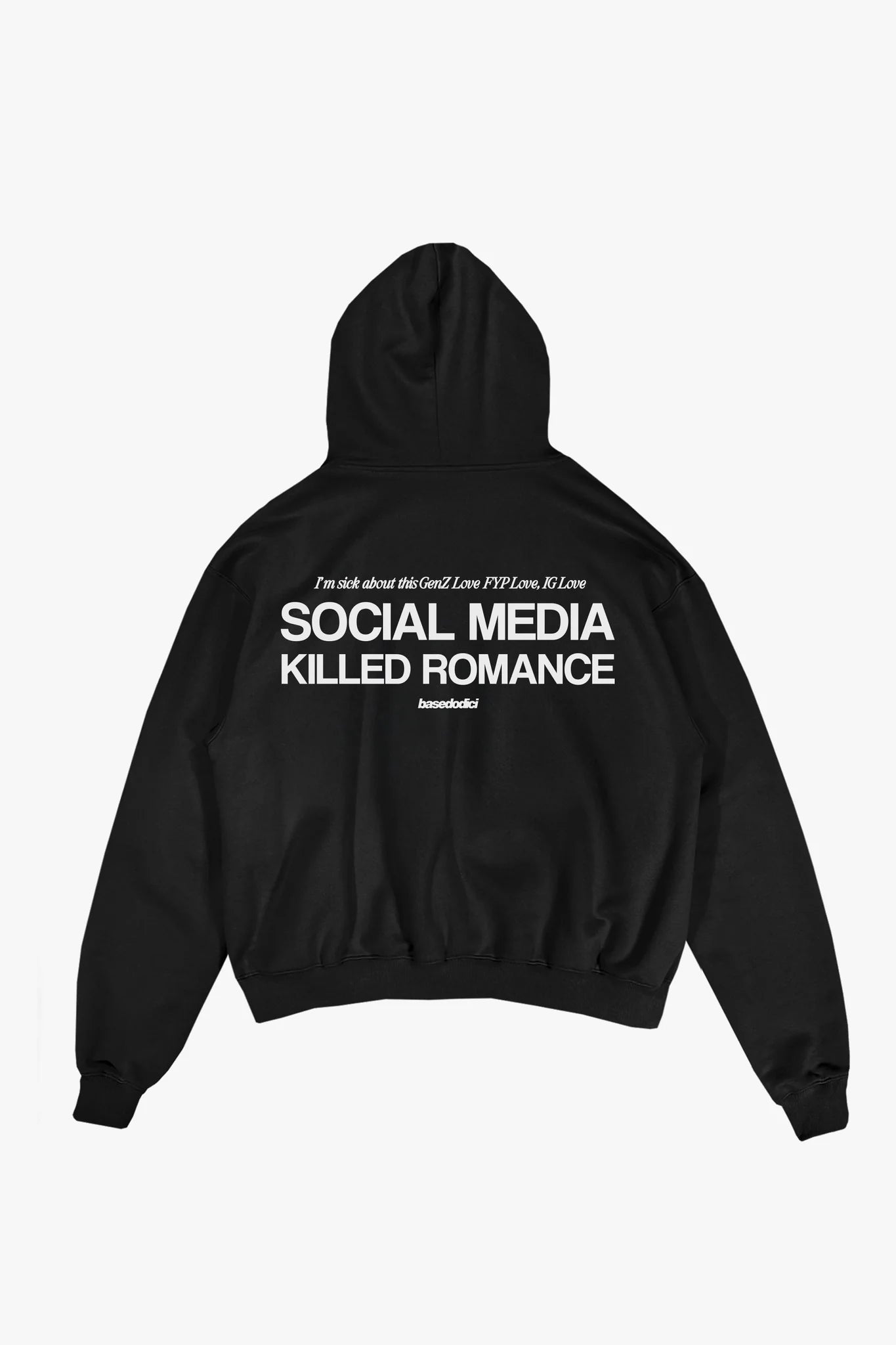 Hoodie "KILLED ROMANCE" Black/White