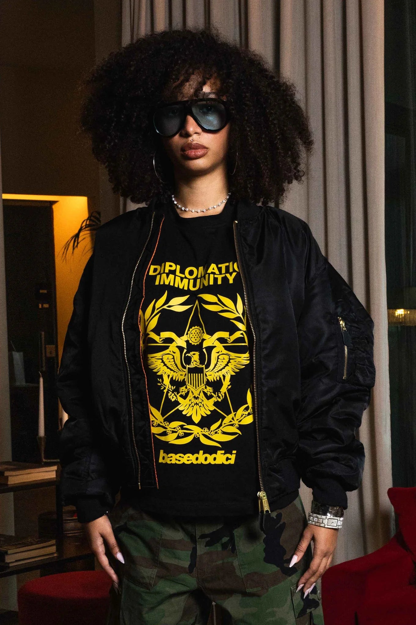 T-Shirt "WORLD TOUR" Diplomatic Immunity Black