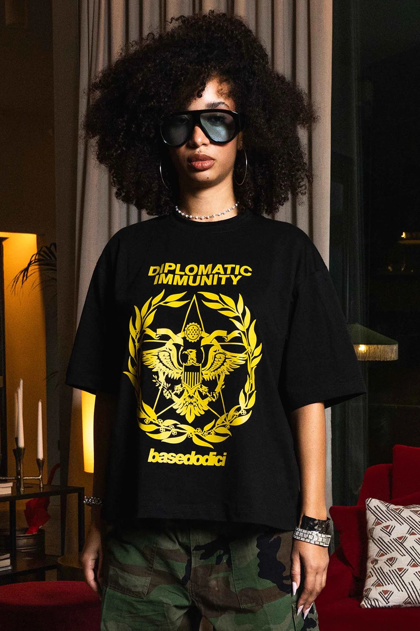 T-Shirt "WORLD TOUR" Diplomatic Immunity Black