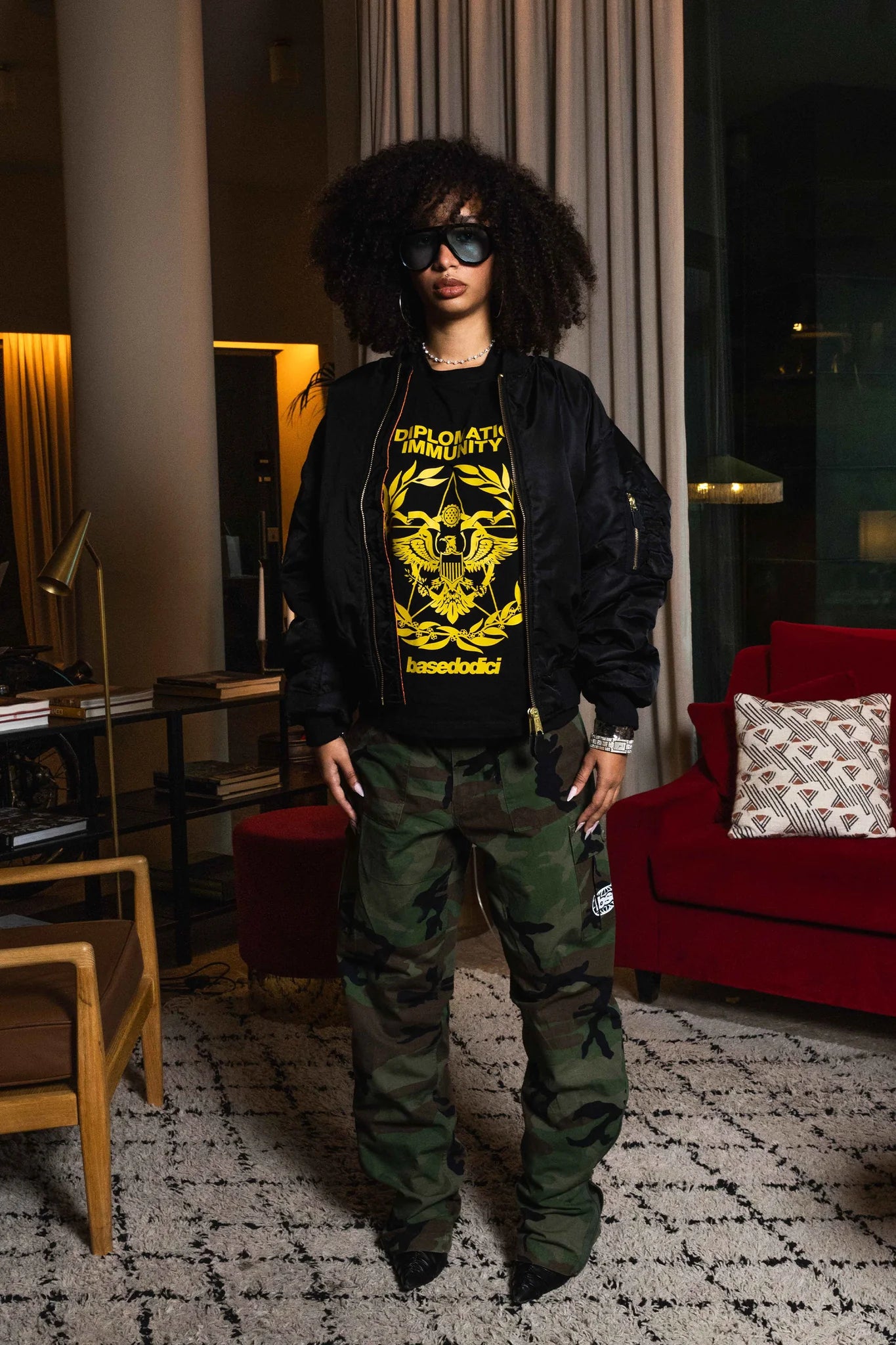 T-Shirt "WORLD TOUR" Diplomatic Immunity Black