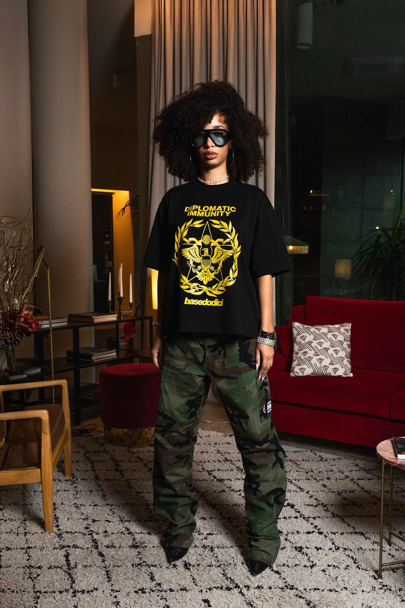 T-Shirt "WORLD TOUR" Diplomatic Immunity Black