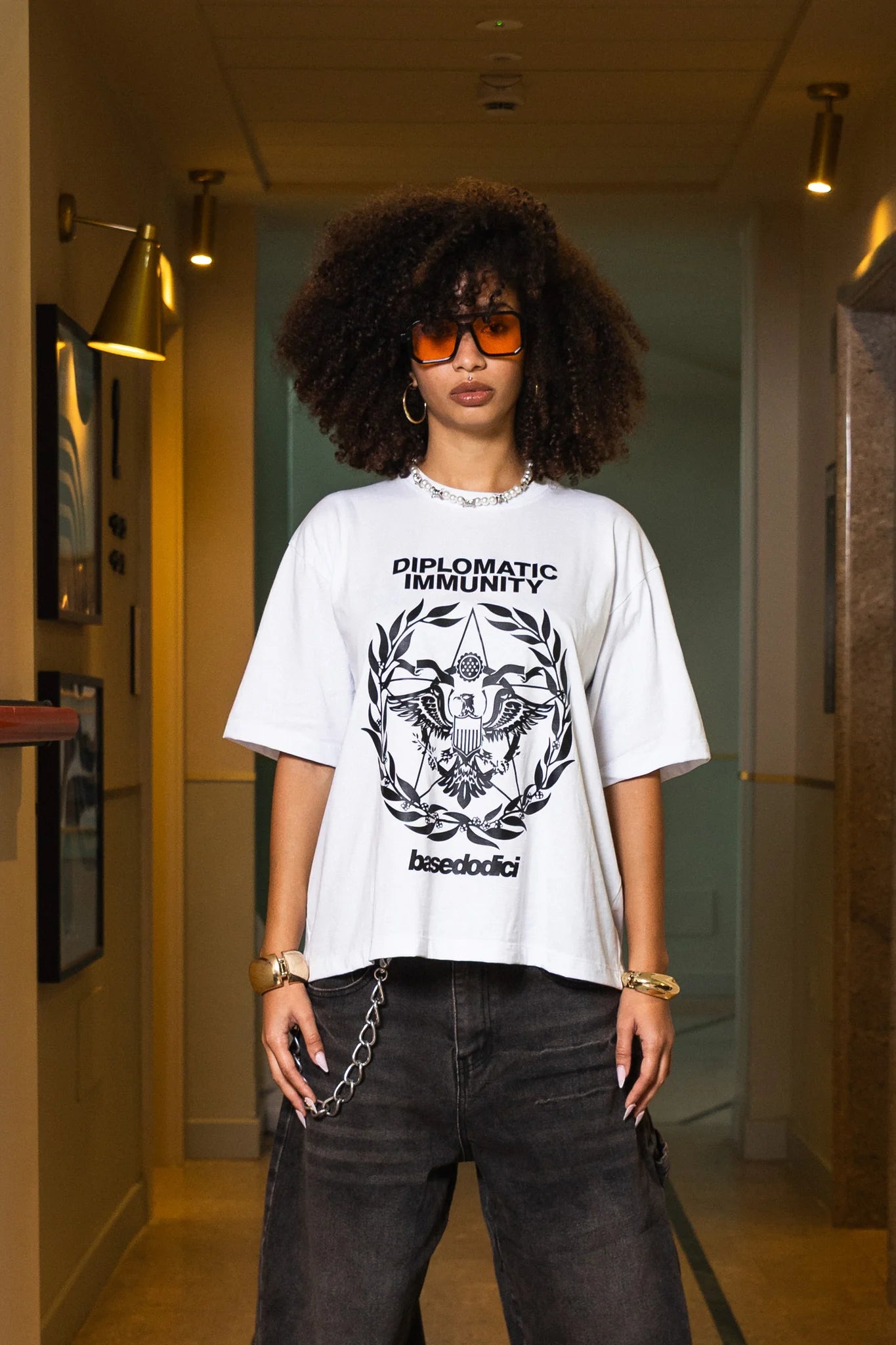 T-Shirt "WORLD TOUR" Diplomatic Immunity White