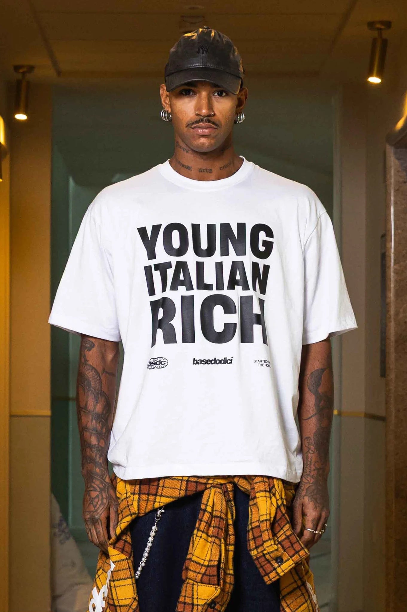 T-Shirt "WORLD TOUR" Italian Rich White