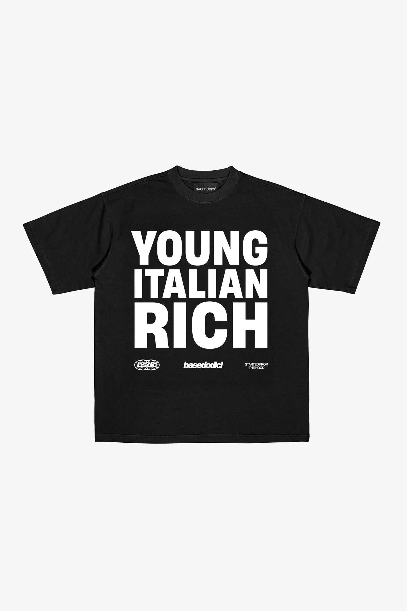 T-Shirt "WORLD TOUR" Italian Rich Black